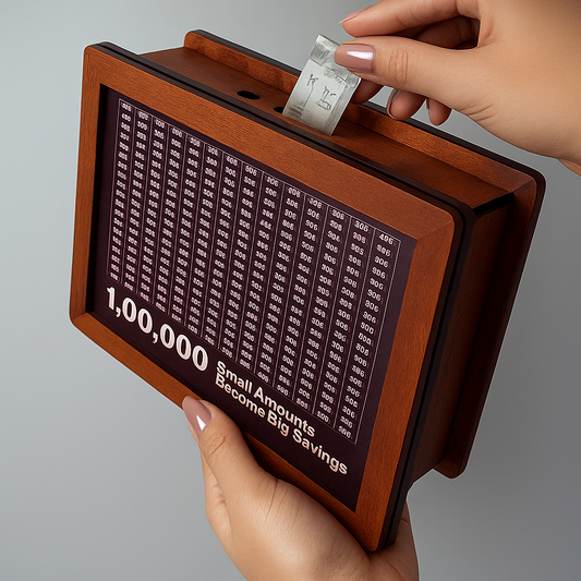 Wooden Savings Challenge piggy bank 💰✨