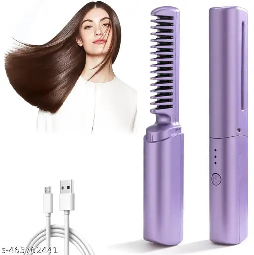🌟 Rechargeable Hot Comb Hair Straightener💇♀️🔥