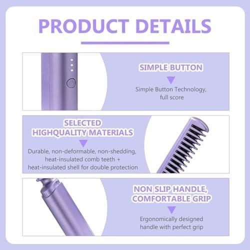 🌟 Rechargeable Hot Comb Hair Straightener💇♀️🔥
