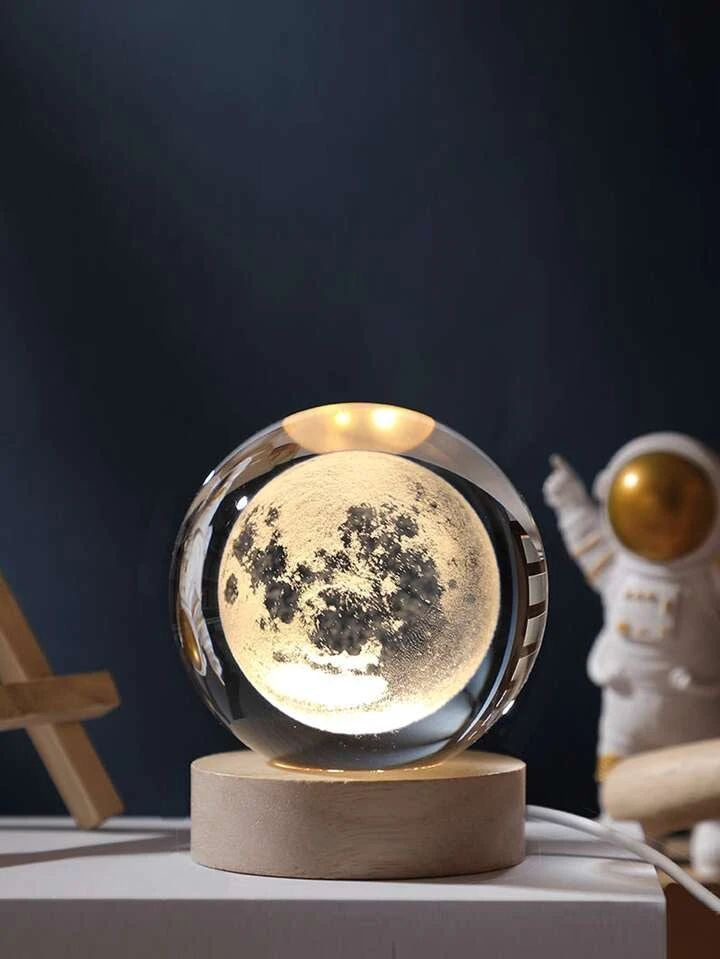 3D Moon Light Crystal Ball π