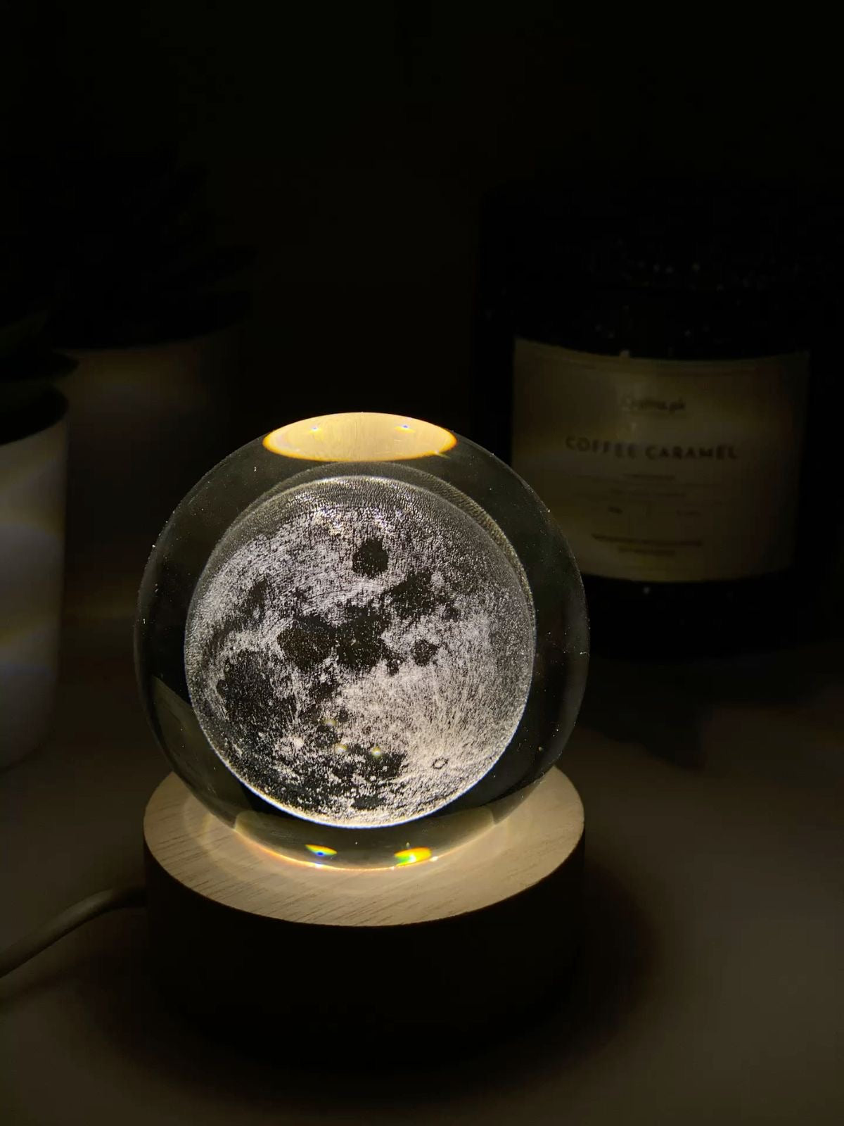3D Moon Light Crystal Ball π