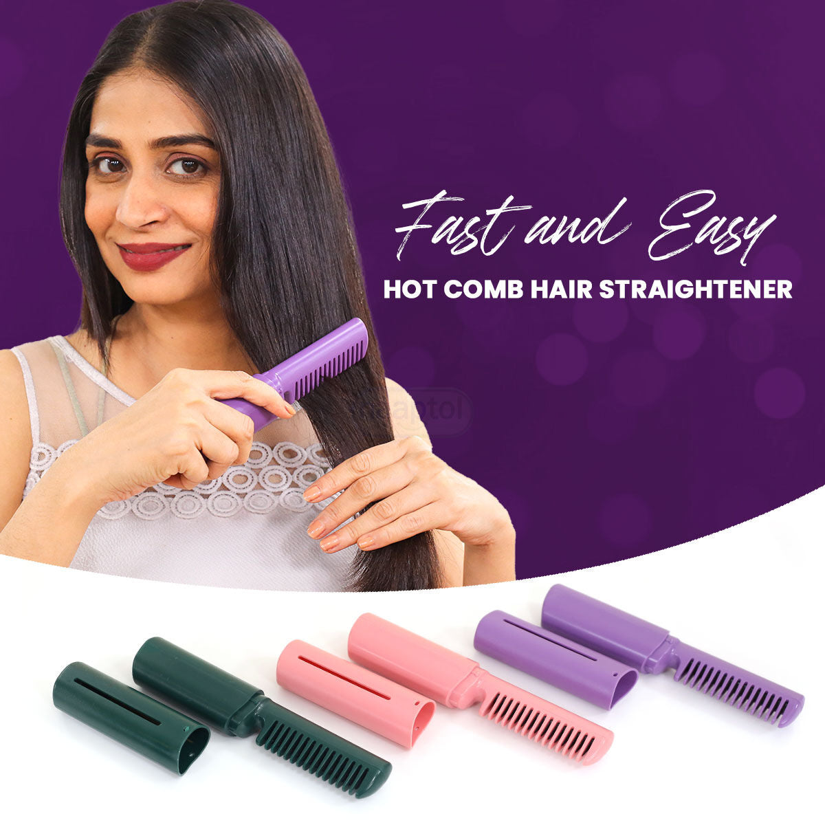 🌟 Rechargeable Hot Comb Hair Straightener💇♀️🔥