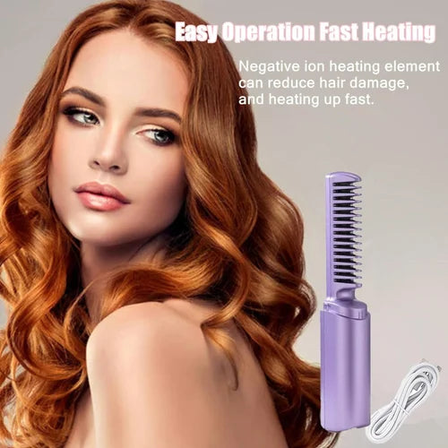 🌟 Rechargeable Hot Comb Hair Straightener💇♀️🔥