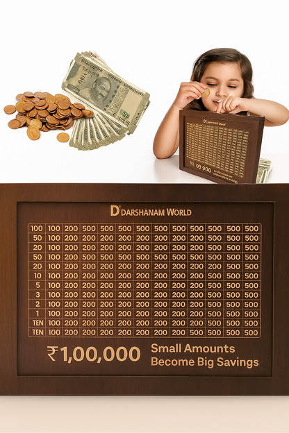 Wooden Savings Challenge piggy bank 💰✨