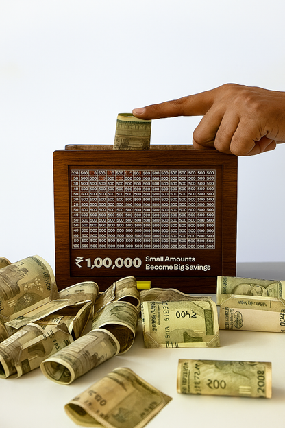 Wooden Savings Challenge piggy bank 💰✨