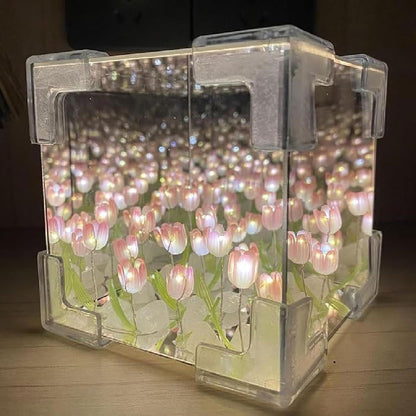 Tulip Cube Mirror Lamp✨