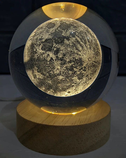 3D Moon Light Crystal Ball 🌕