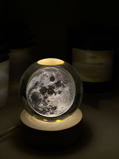 3D Moon Light Crystal Ball 🌕